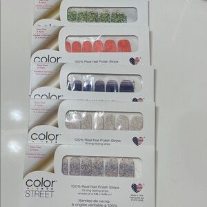 Color Street Glitter and Solid Nail Strips Collection
